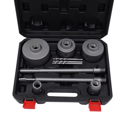 9-Piece SDS-Plus/Max Concrete Hole Saw Kit – Core Drill Bits 30 to 100 mm for Wall and Brick