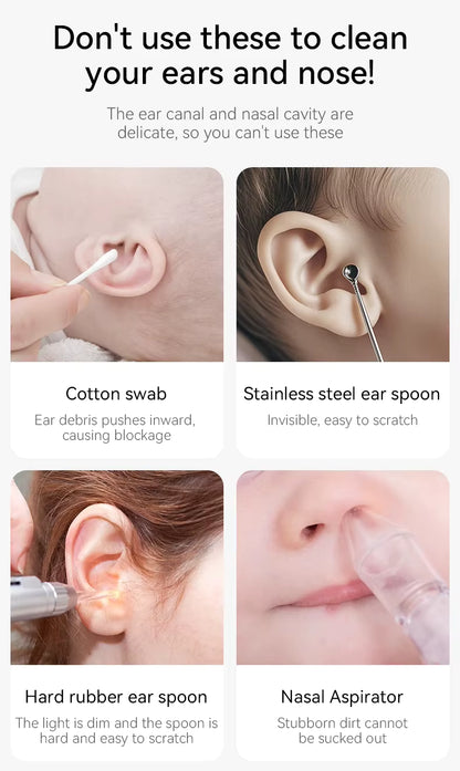 HD Camera Ear Cleaner – Rechargeable USB Intelligent Ear Endoscope – Visual Ear Cleaning Tool Compatible with Smartphones