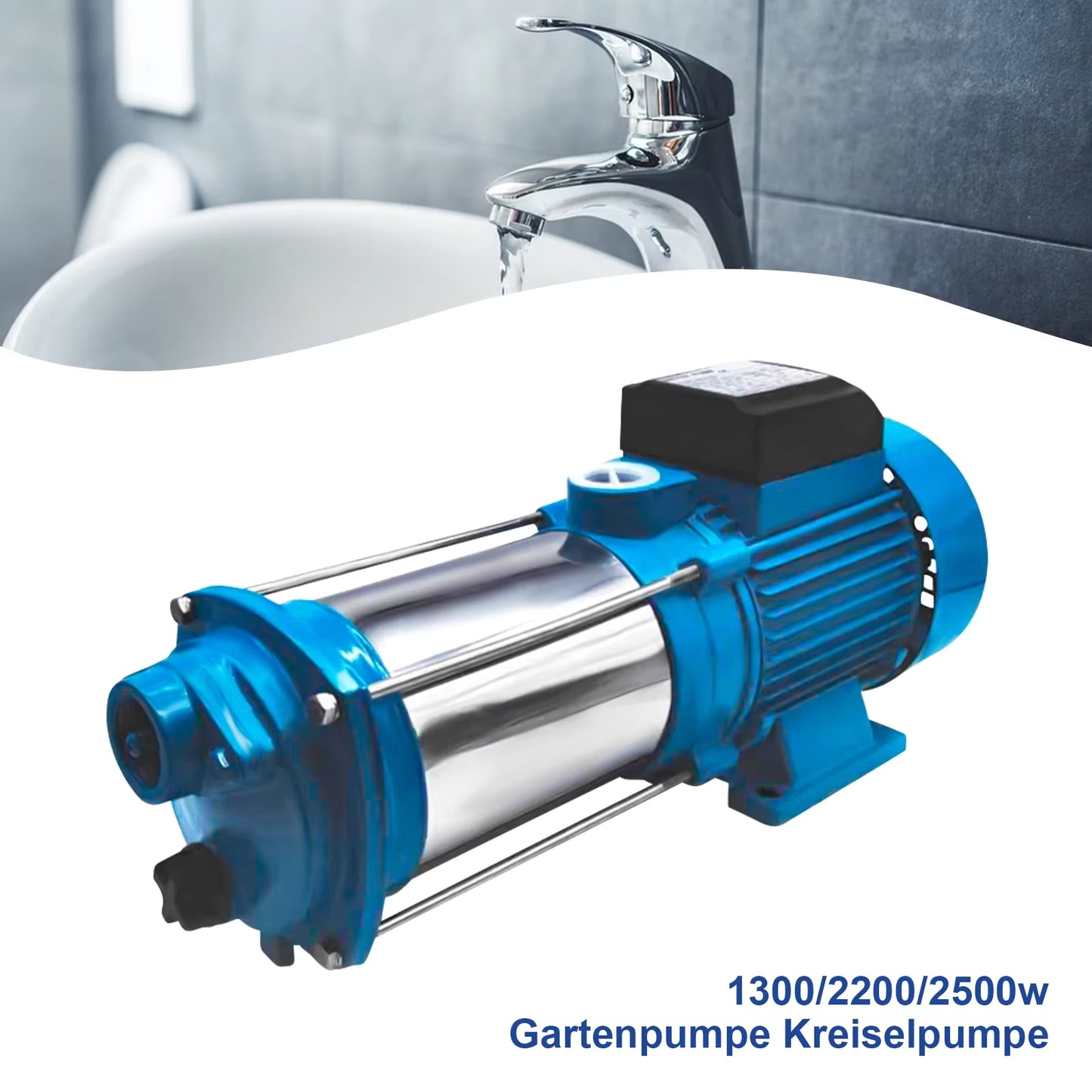 Pompe centrifuge eau domestique 1300W – 4000 L/h – Pompe de jardin arrosage – Pression élevée 220V