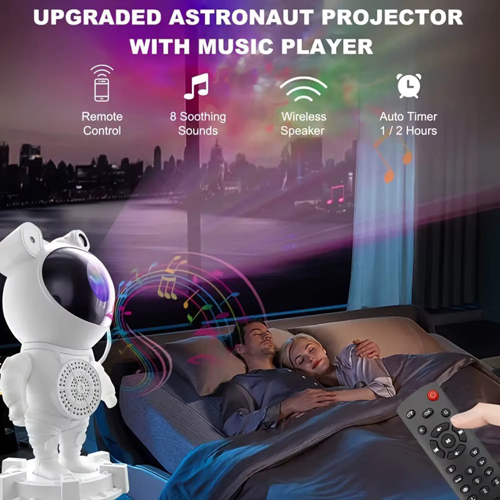 Projecteur Astronaute Ciel Étoilé LED avec Nébuleuse et Télécommande – Veilleuse Galaxy pour Chambre Enfant et Adulte – Lampe d’Ambiance Spatiale USB