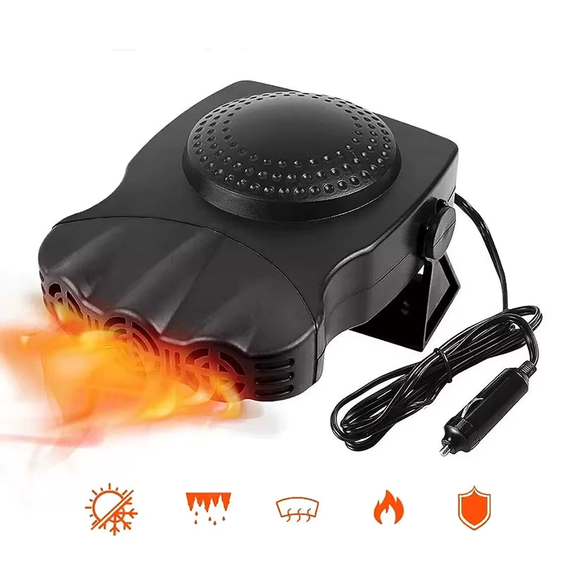 Dégivreur Pare-Brise Voiture 12V/24V – Chauffage Portable et Ventilateur Auto 2-en-1 – Désembueur Électrique pour Tableau de Bord – Accessoire Hiver Voiture