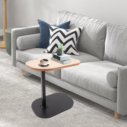 Table d’Appoint Réglable 45-80 cm – Petite Table en Forme C pour Salon, Lit ou Canapé