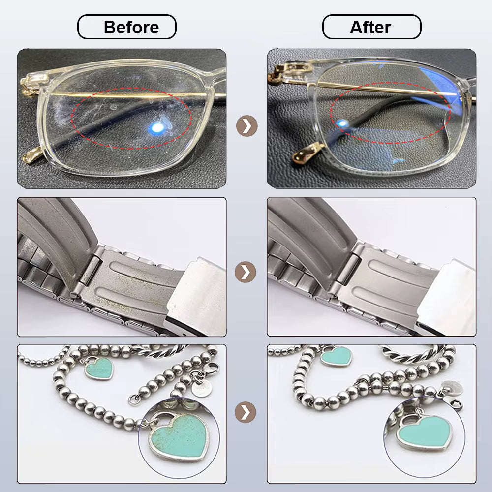 Nettoyeur à ultrasons 46KHz compact – Machine de nettoyage pour bijoux, lunettes, montres, appareil haute fréquence design moderne