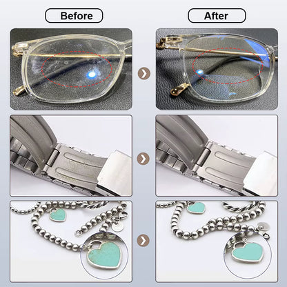 Nettoyeur à ultrasons 46KHz compact – Machine de nettoyage pour bijoux, lunettes, montres, appareil haute fréquence design moderne