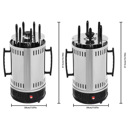 Grill électrique vertical 1000W avec brochettes rotatives