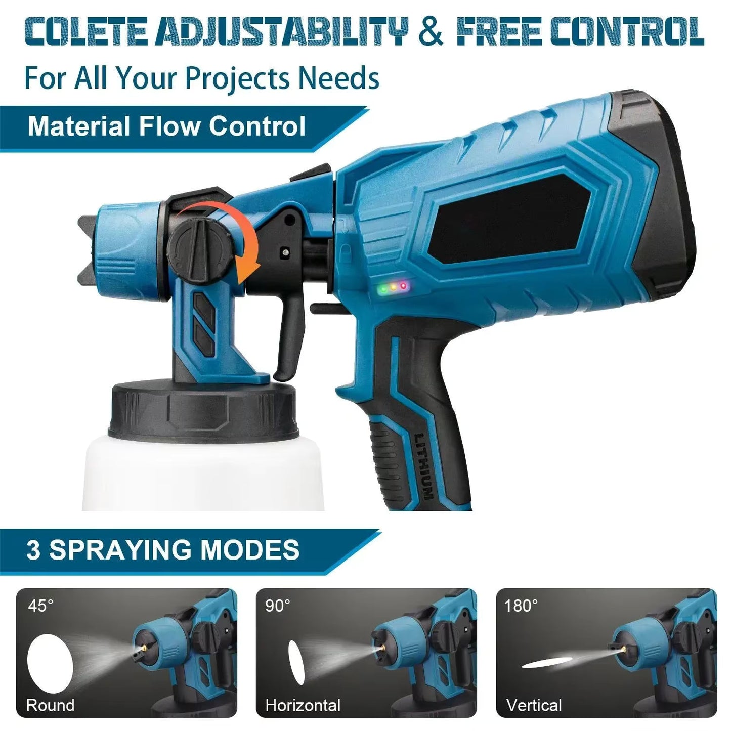 Pistolet de Pulvérisation Sans Fil 18V – Pulvérisateur Peinture HVLP 1000W
