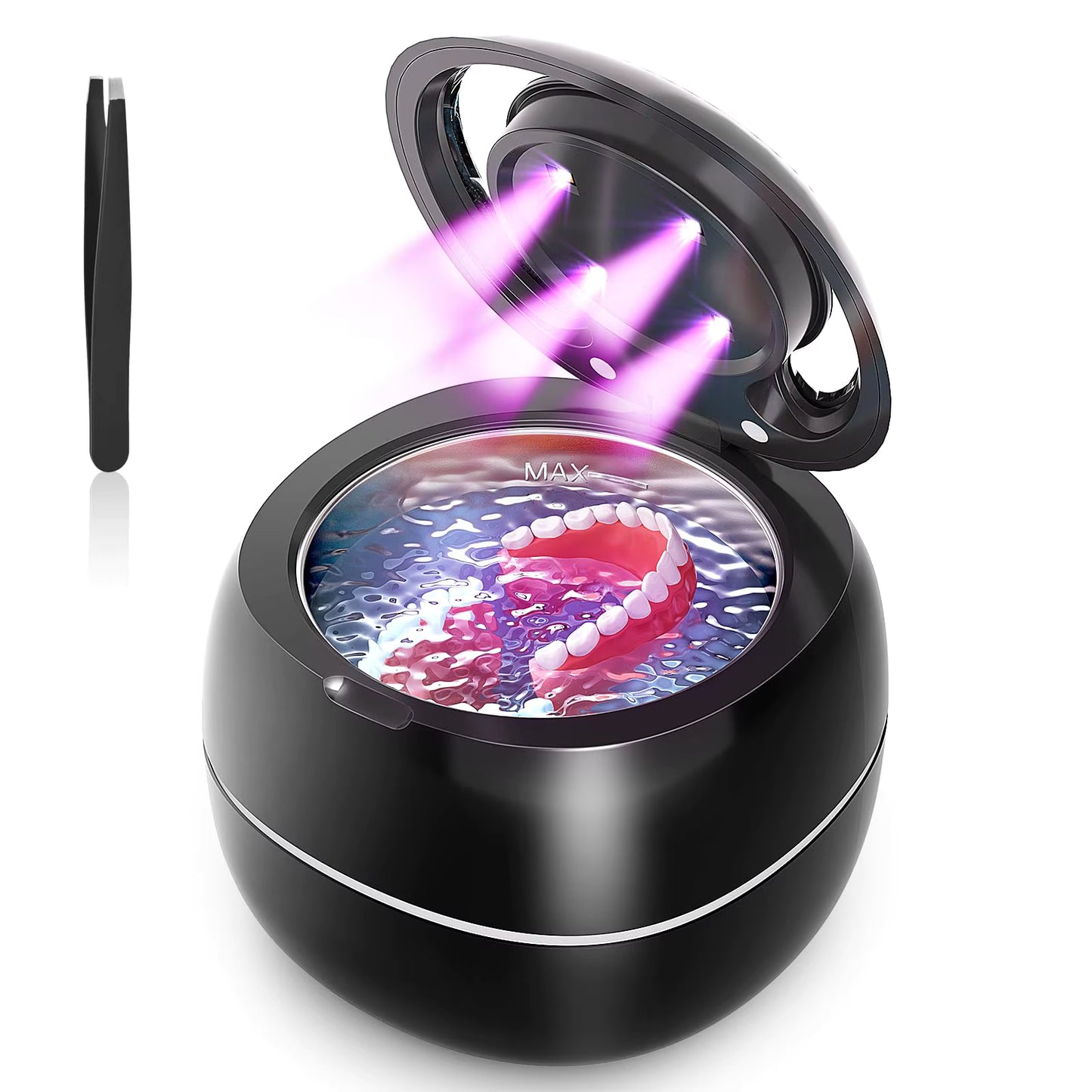 Nettoyeur Ultrason Portable pour Bijoux et Prothèses Dentaires – Nettoyage Ultrason avec UV