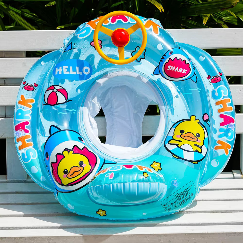Bouée Bébé Gonflable avec Siège de Sécurité – Flotteur Piscine Enfant – Anneau de Natation pour Baignade et Jeux Aquatiques d'Été