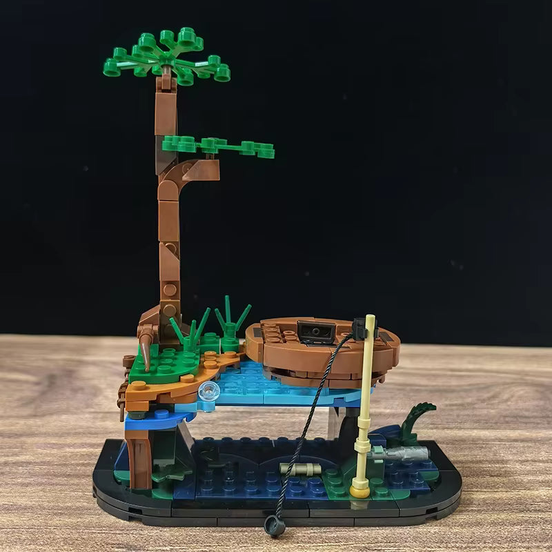Blocs de Construction – Scène de Pêche Miniature | Maquette Décorative en Briques | Cadeau Adulte & Ado
