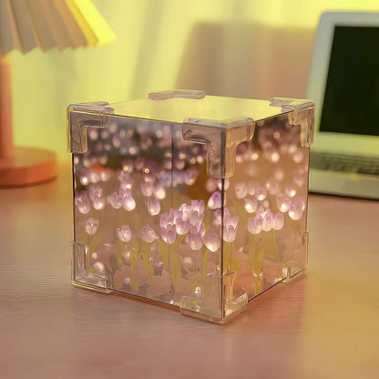 DIY Decorative Tulip LED Mirror Lamp – Flower Night Light – Bedroom, Living Room & Gift