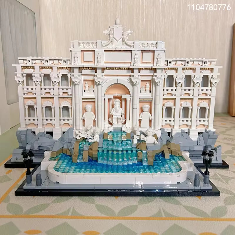 Maquette Fontaine Italienne en Blocs de Construction 1880 Pièces – Modèle Architecture Décoratif à Assembler pour Adultes et Adolescents – Collection Monument Historique