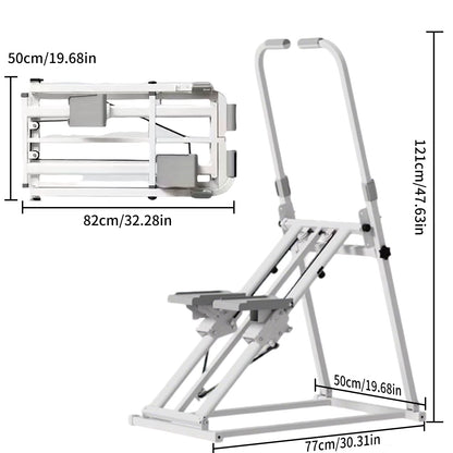 Stepper Plegable de 3 Niveles con Manillar – Cardio Fitness en Casa, Fortalecimiento Muscular y Pérdida de Peso