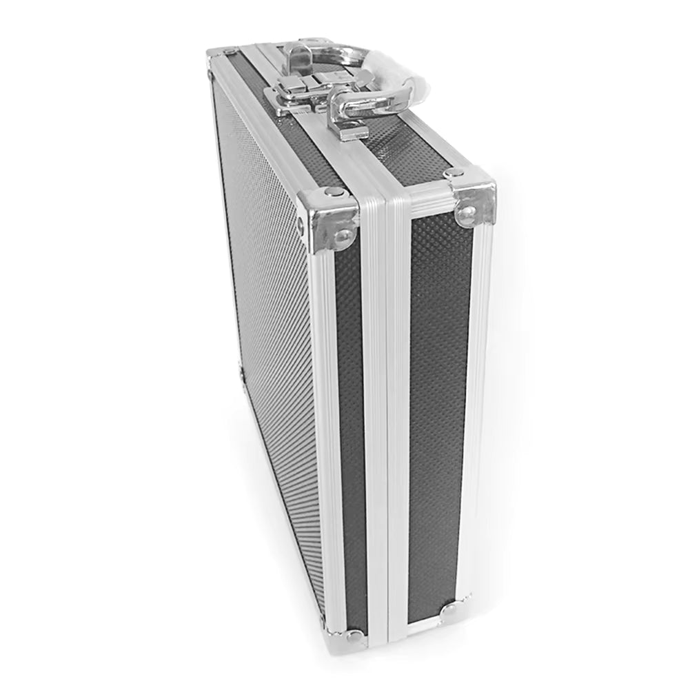 Boîte de rangement en alliage d’aluminium antichoc – Coffre de stockage portable pour outils et documents – Usage maison et voyage