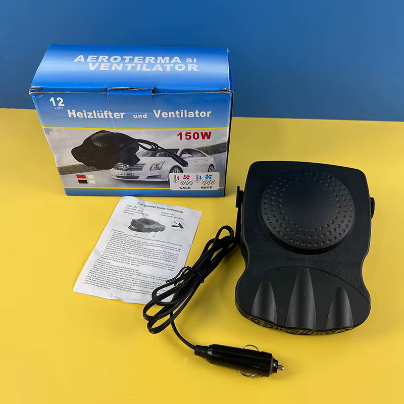 Dégivreur Pare-Brise Voiture 12V/24V – Chauffage Portable et Ventilateur Auto 2-en-1 – Désembueur Électrique pour Tableau de Bord – Accessoire Hiver Voiture