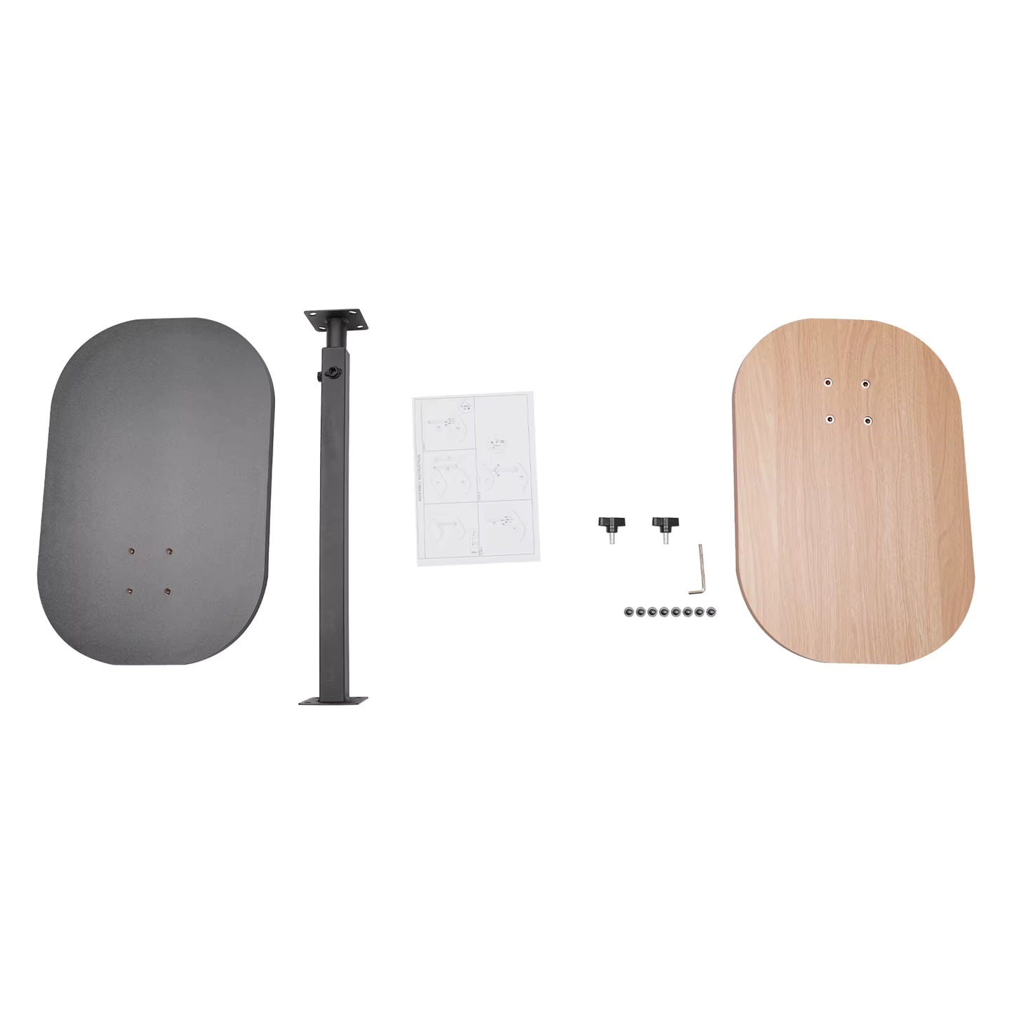 Table d’Appoint Réglable 45-80 cm – Petite Table en Forme C pour Salon, Lit ou Canapé