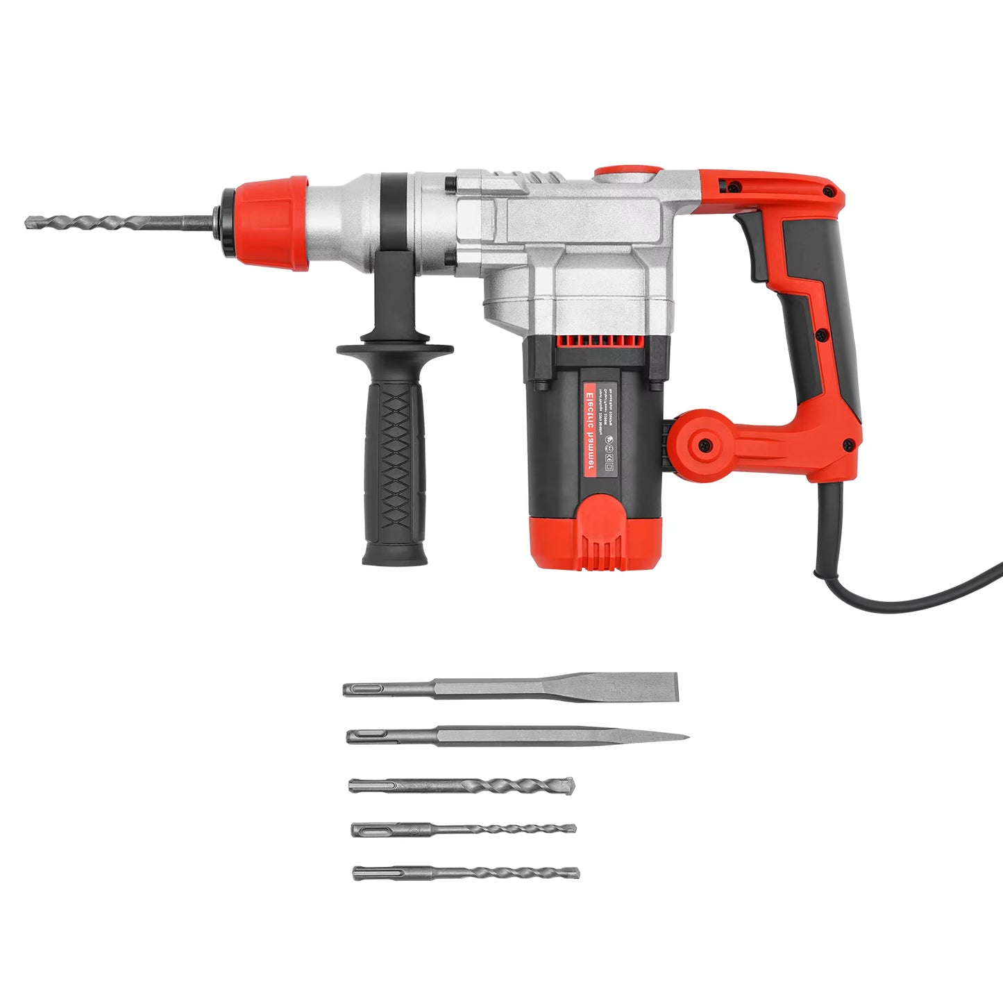 Perceuse à Percussion 2200W 4 en 1 – Marteau Perforateur Électrique Multifonction avec Forets et Coffret