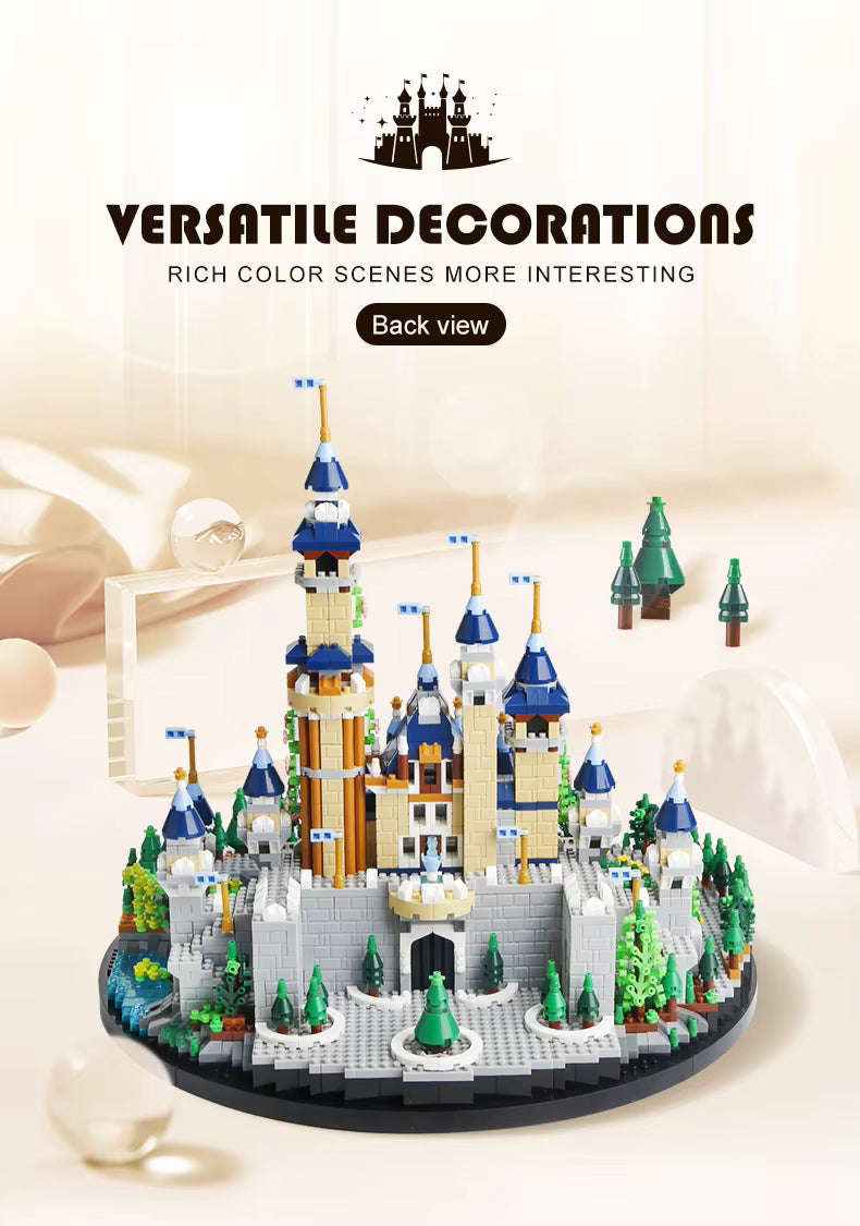 Château Magique LED Sakura en Blocs de Construction – Maquette 3D Lumineuse DIY 6180 Pièces – Décoration Féérique Premium – Cadeau Adulte & Enfant
