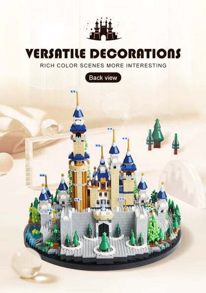 Château Magique LED Sakura en Blocs de Construction – Maquette 3D Lumineuse DIY 6180 Pièces – Décoration Féérique Premium – Cadeau Adulte & Enfant