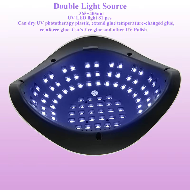 Lampe UV LED SUN X27MAX 81 LEDs pour Ongles – Sèche Vernis Gel Professionnel avec Écran LCD – Lampe Nail Art EU Plug