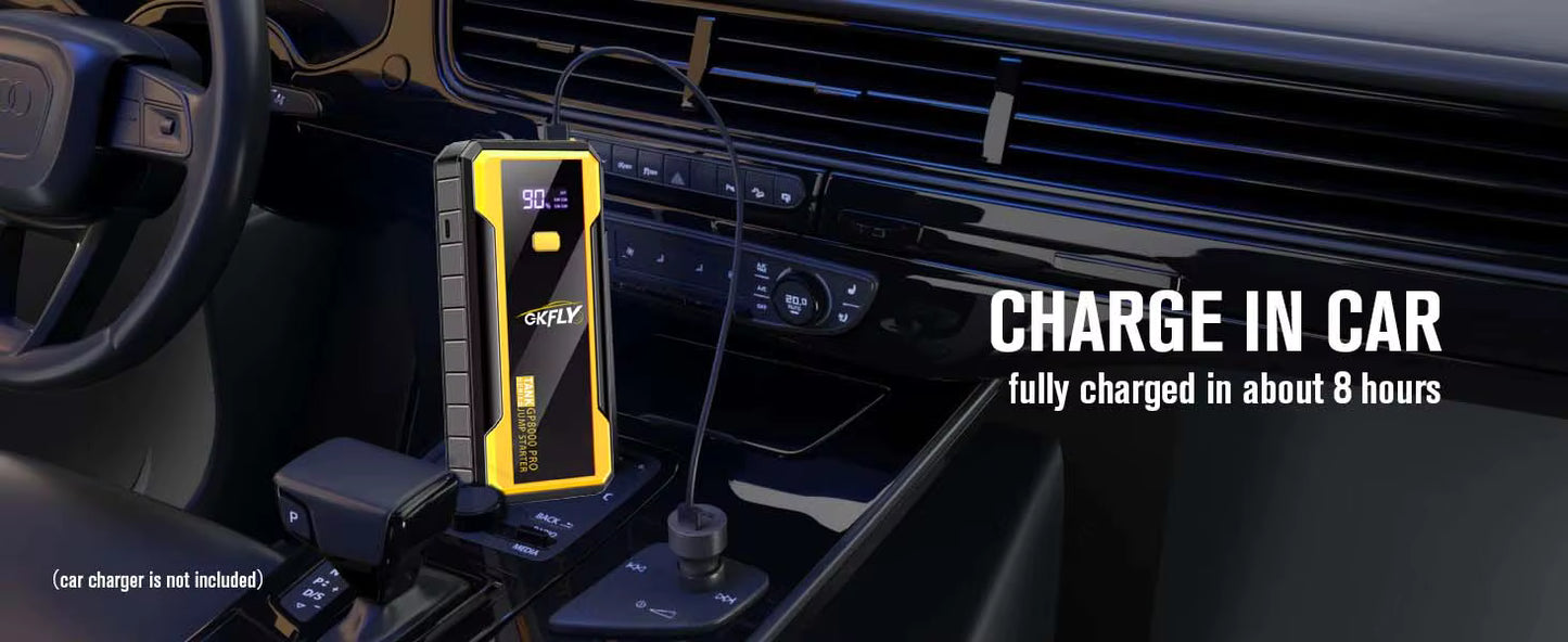 Démarreur de Batterie Portable  GP8000 PRO 8000A 12V Booster Voiture Essence Diesel avec Écran LED