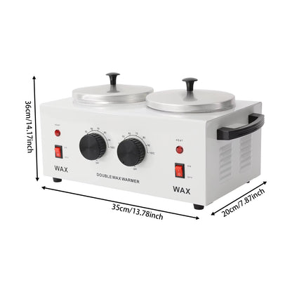 Double Pot Electric Wax Heater 400 ml – Adjustable Wax Melting Device 0-100°C