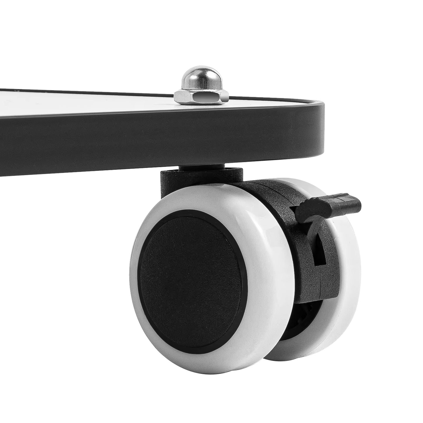 Chariot de Beauté Multifonction à Roulettes 360° – 4 Roues Verrouillables, Support Appareil Esthétique, Table Mobile Salon, Blanc