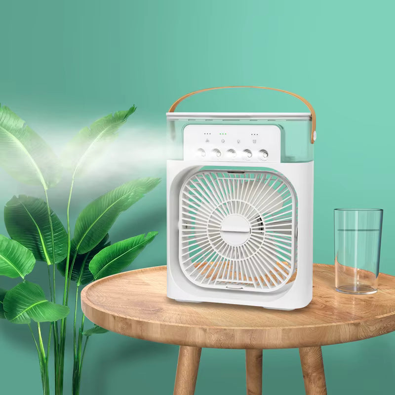 Ventilateur Brumisateur USB Portable – Rafraîchisseur d’Air avec Humidificateur – Ventilateur de Bureau Silencieux – Mini Refroidisseur Été Maison Chambre Bureau