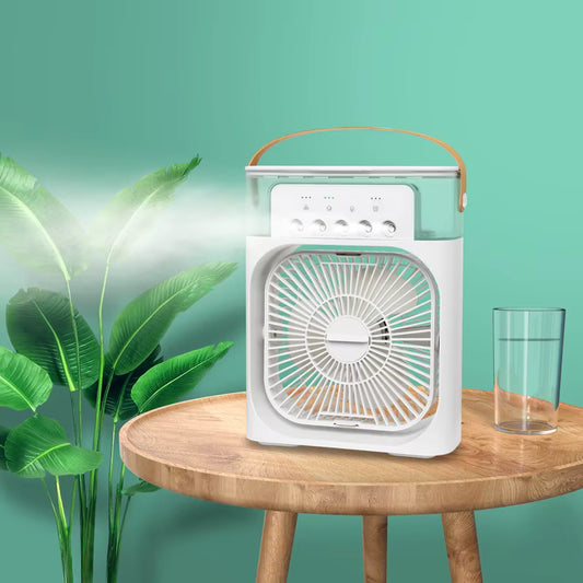 Ventilateur Brumisateur USB Portable – Rafraîchisseur d’Air avec Humidificateur – Ventilateur de Bureau Silencieux – Mini Refroidisseur Été Maison Chambre Bureau