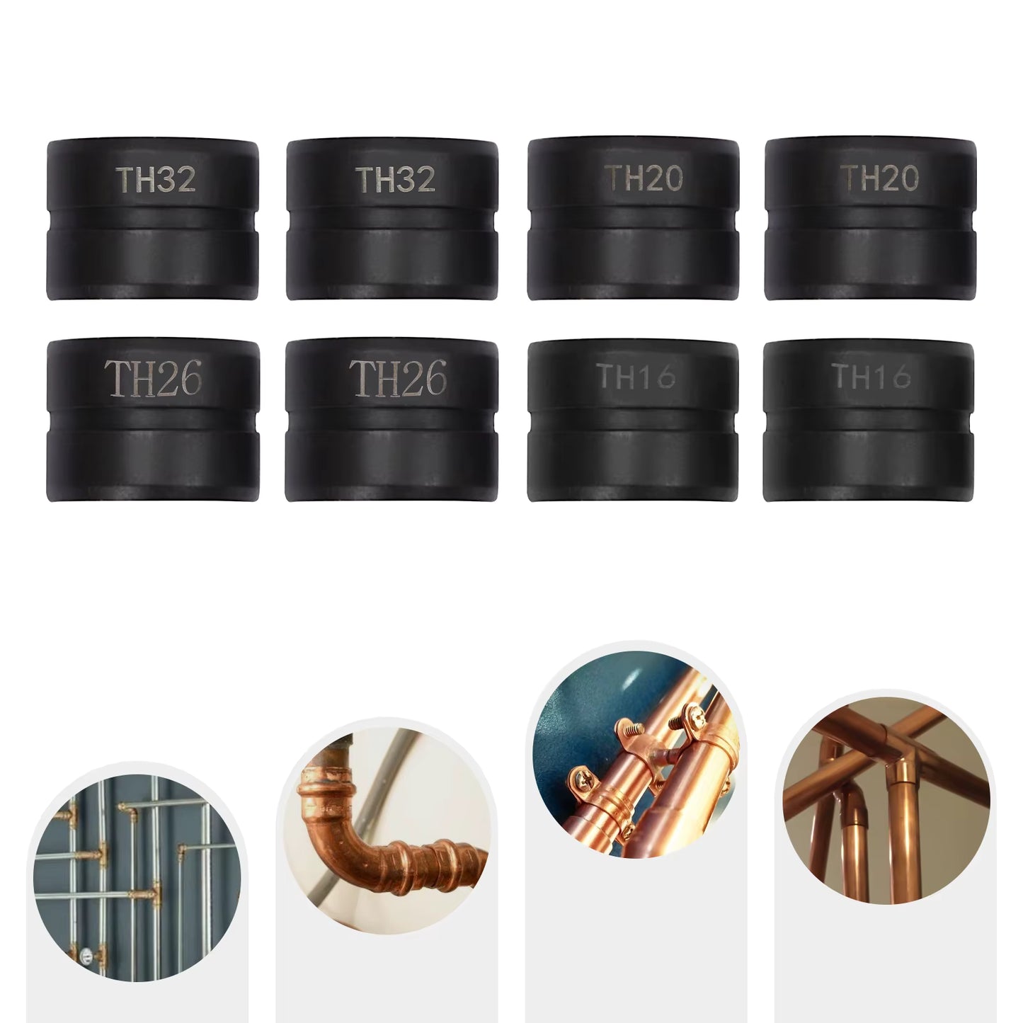 Jeu mâchoires à sertir TH16-32 mm pour tubes multicouches