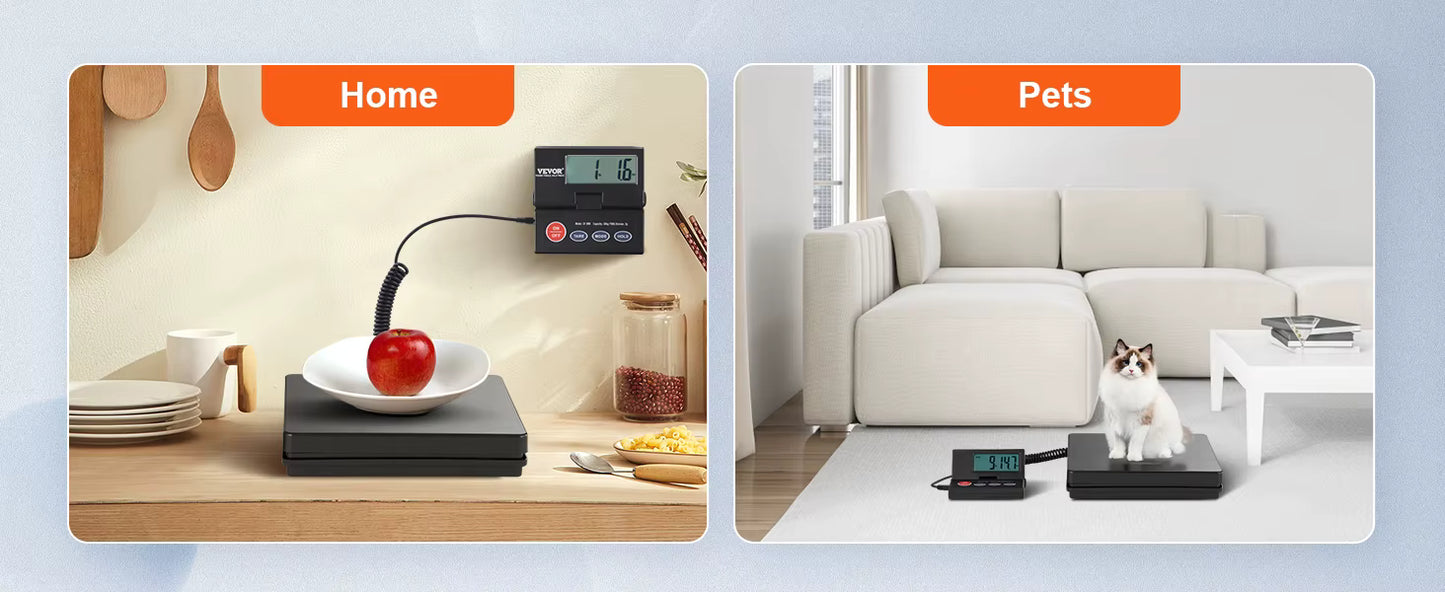 Balance Postale Numérique 110 lb – Balance d’Expédition LCD Pliable AC/DC