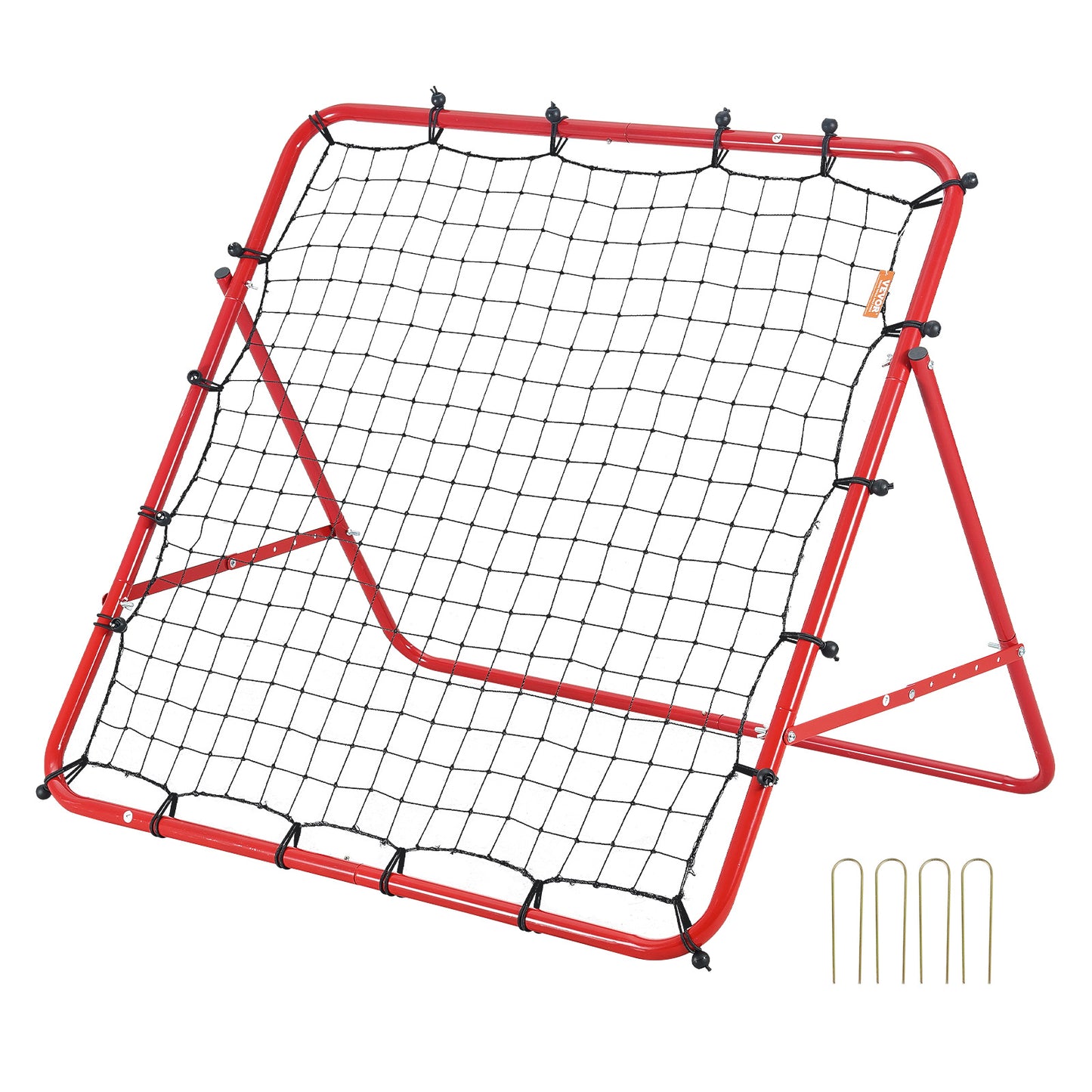 Filet de Rebond Football 1x1 m – Rebondisseur d’Entraînement Angle Réglable – Structure Tube Fer Portable