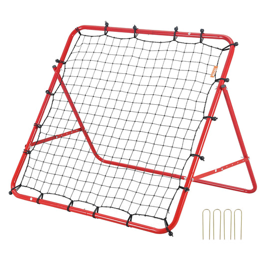 Filet de Rebond Football 1x1 m – Rebondisseur d’Entraînement Angle Réglable – Structure Tube Fer Portable