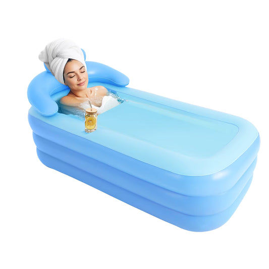 Baignoire Gonflable Adulte 160x84x64cm – Bain Portable avec Coussin et Isolation – SPA Maison Pliable – Utilisation Intérieure Extérieure