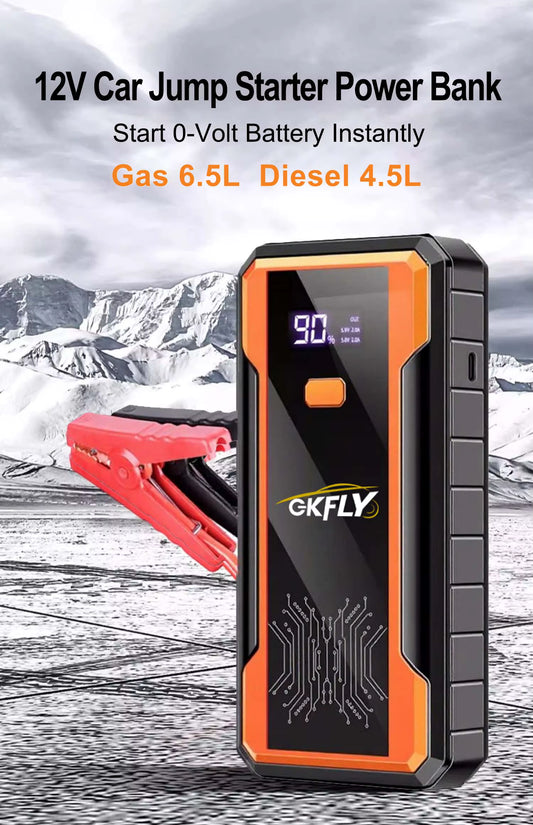 Démarreur de Batterie Portable 4000A avec Compresseur d’Air 150 PSI – Booster Voiture 4 en 1 Rechargeable USB – Gonfleur Pneus Automobile Moto