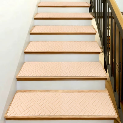 Lot de 15 Tapis de Marche Antidérapants pour Escalier – Adhésif Lavable – Sécurité Enfants & Seniors