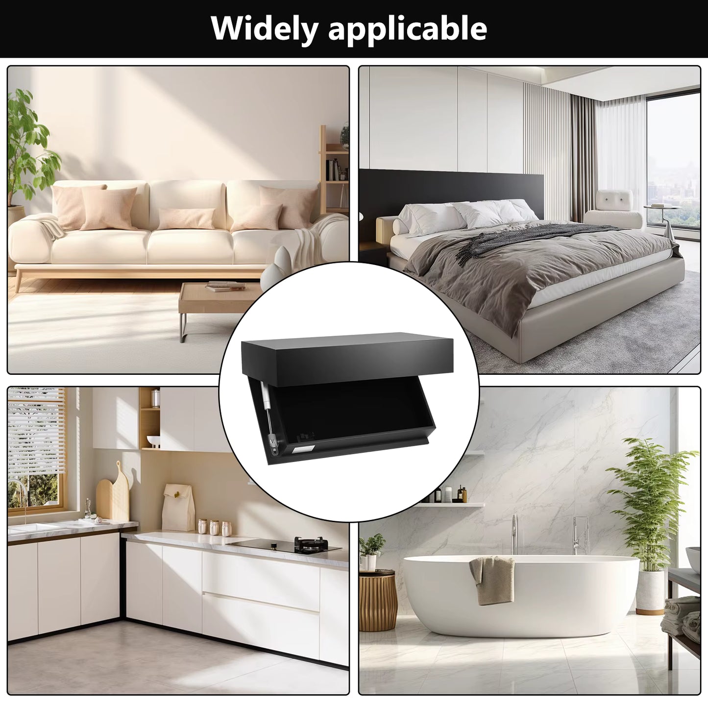 Étagère Murale Flottante avec Compartiment Secret Caché – Coffre de Rangement Dissimulé pour Salon, Bureau, Chambre et Cuisine