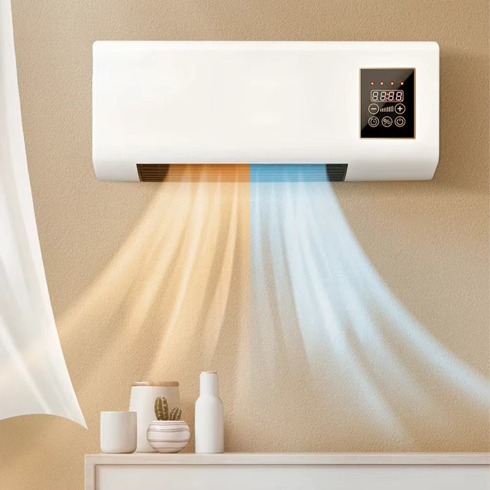 Chauffage Électrique Mural 1800W 2 en 1 – Radiateur avec Écran Tactile et Minuterie
