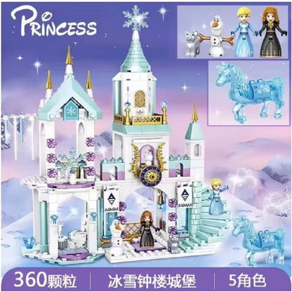 Castillo de Princesa Bloques de Construcción 360 Piezas – Palacio de Nieve Invierno – Juego Creativo Infantil – Regalo para Niña