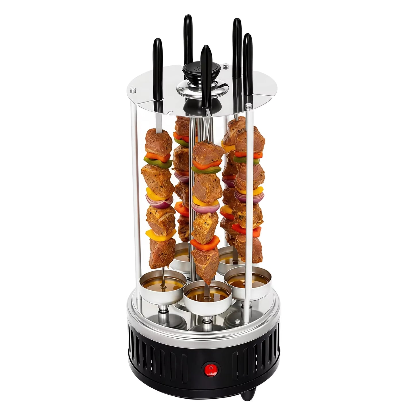 Machine à Kebab Électrique Rotative 1000 W – Rôtissoire Verticale Inox | Brochettes & Grillades à Domicile