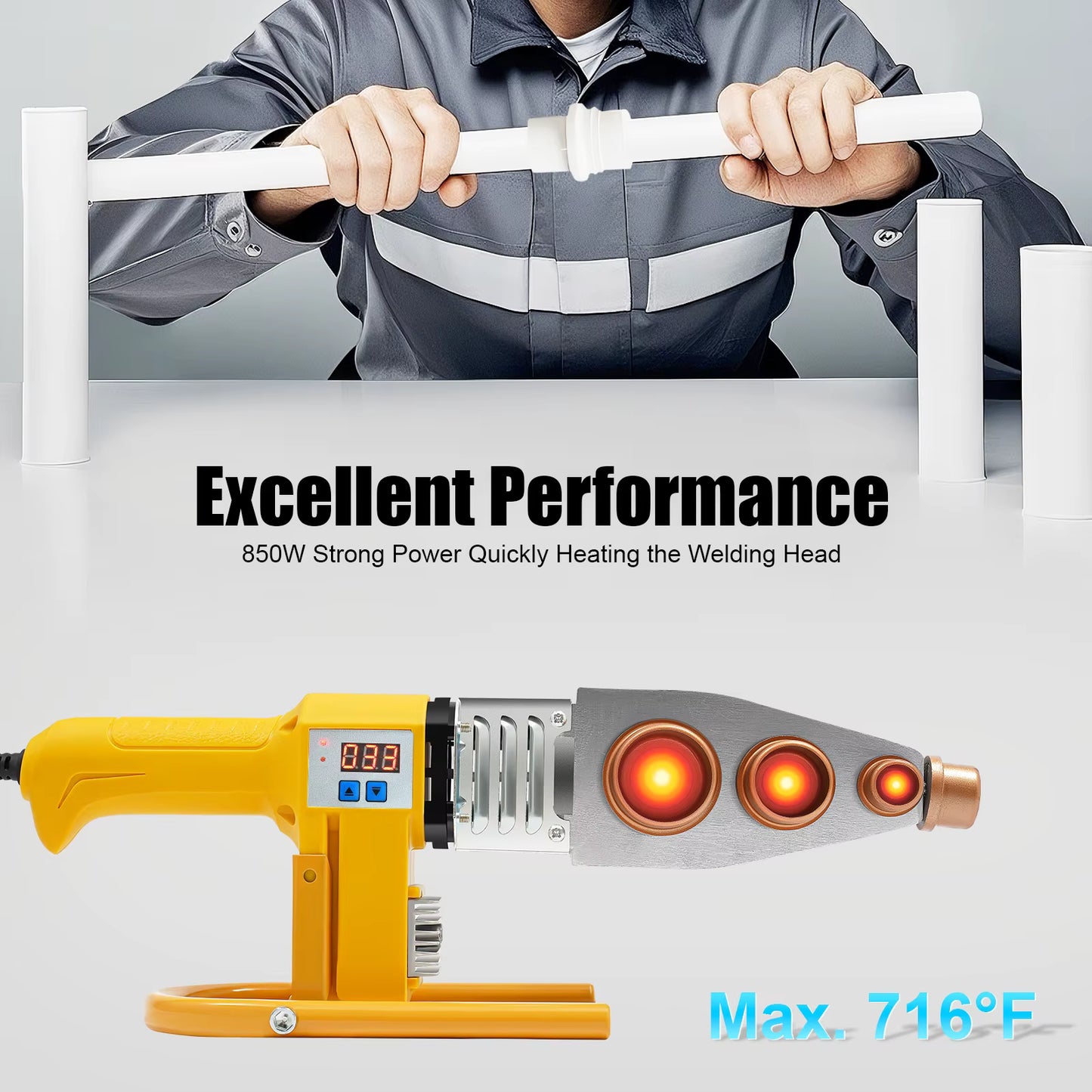 Machine à souder tuyaux 850W numérique PPR PE PP