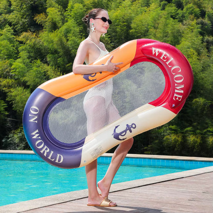 Matelas Gonflable Flottant pour Piscine – Hamac Aquatique & Chaise Longue Gonflable – Bouée de Détente Adulte pour Plage et Vacances