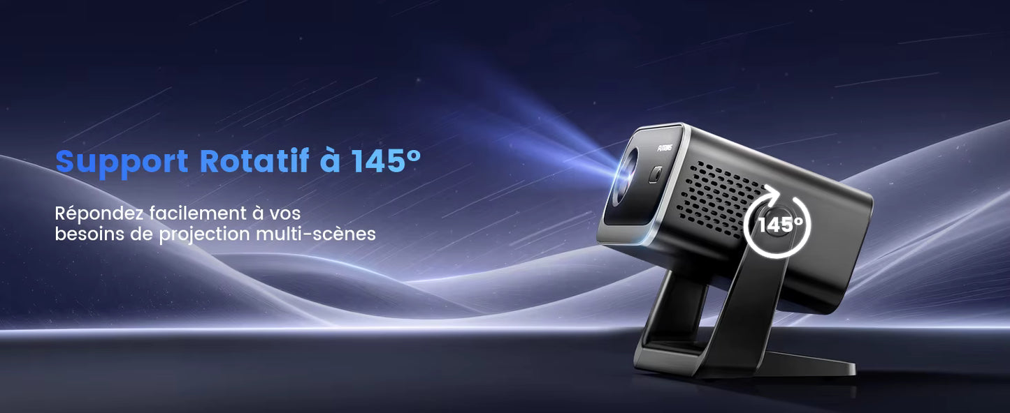 Mini Vidéoprojecteur WiFi Bluetooth 1080P – Electric Focus & Auto Keystone – Home Cinéma Portable