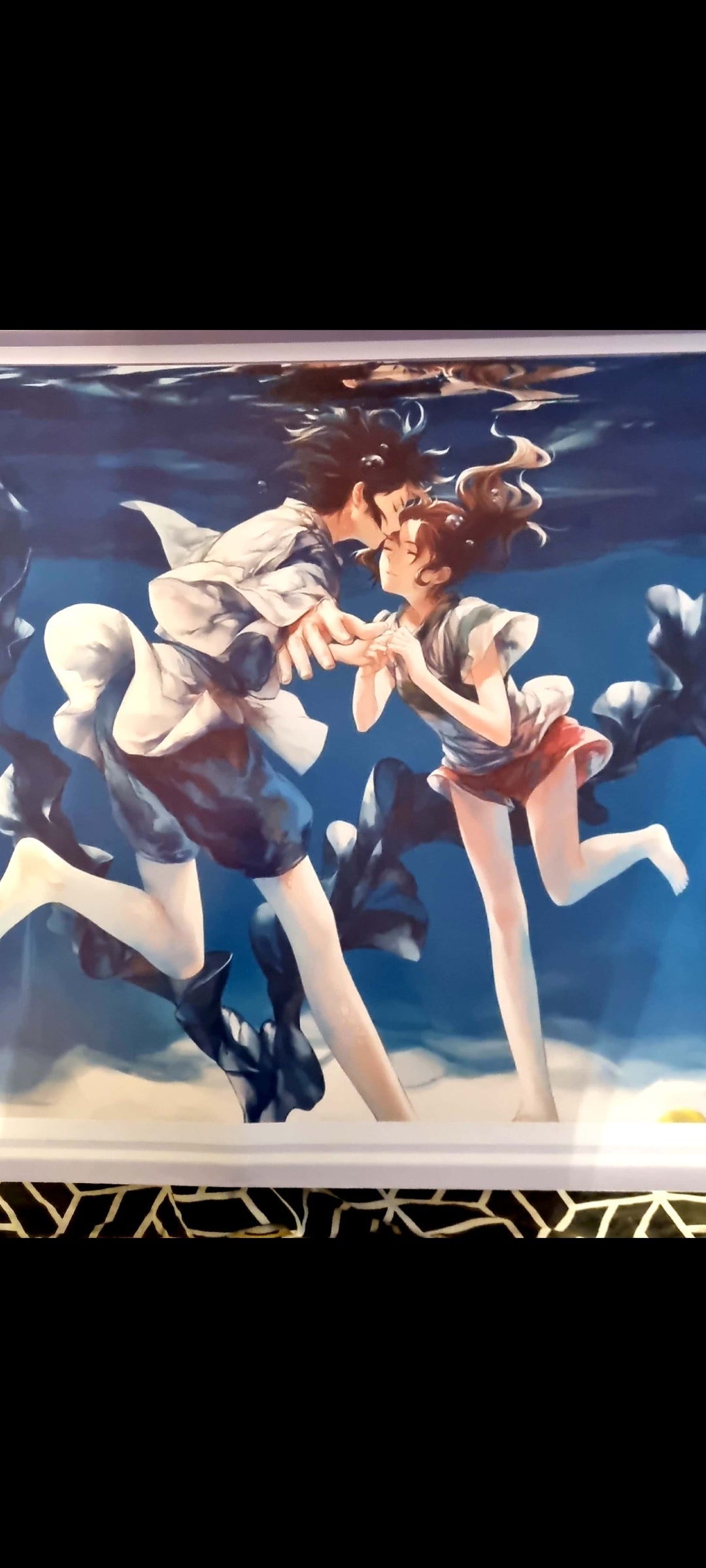 Stickers : Sticker mural Le Voyage de Chihiro – Chihiro & Haku sous l’eau (Studio Ghibli) – Grand format 90x60 cm – Décoration murale chambre, salon, couloir – neuf 8