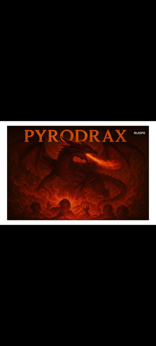 Stickers muraux PYODRAX – dragon de feu infernal, art fantastique apocalyptique – décoration murale géante 90x60 cm, exclusivité – 8