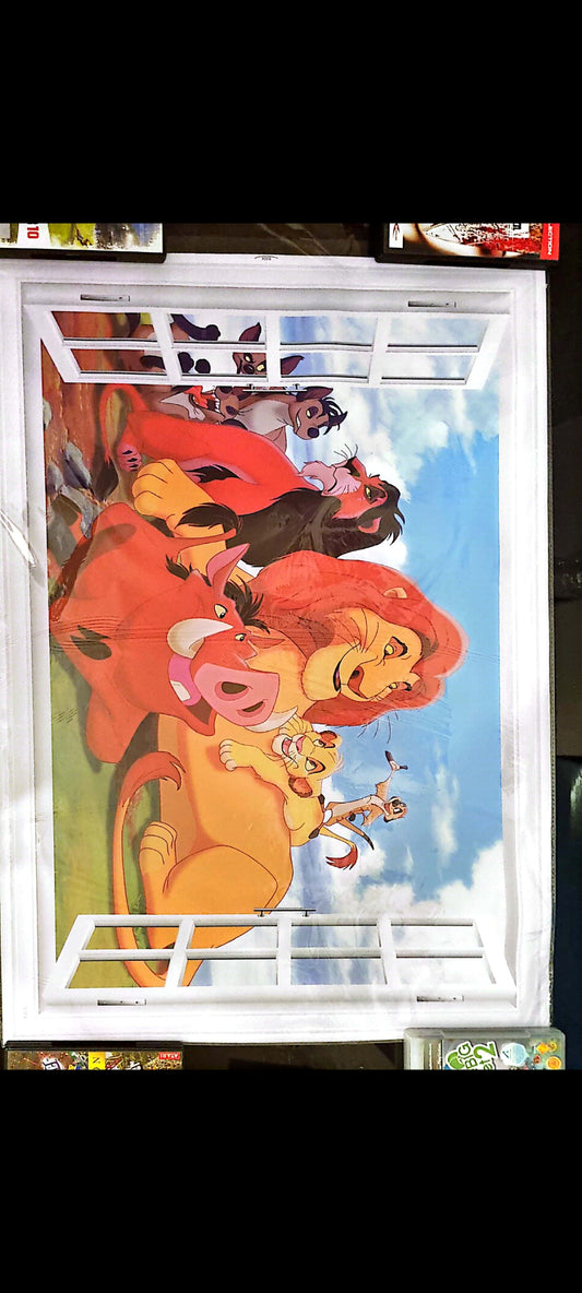 Stickers muraux Le Roi Lion – Simba, Mufasa & Scar – Grand format 90 x 60 cm – Décoration murale enfant, dessin animé culte – 8