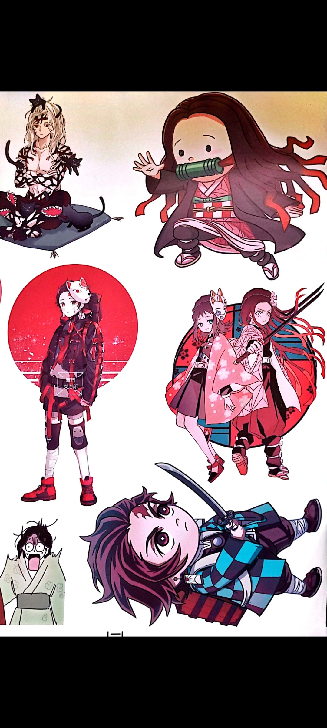 Stickers muraux Demon Slayer – Grand format 90 x 60 cm – Manga, Nezuko, Tanjiro, déco chambre ado, kawaii, exclusif – 8