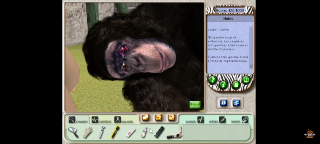 jeu pc mission veterinaire je soigne les animaux du zoo vendu en bon etat par blaspo