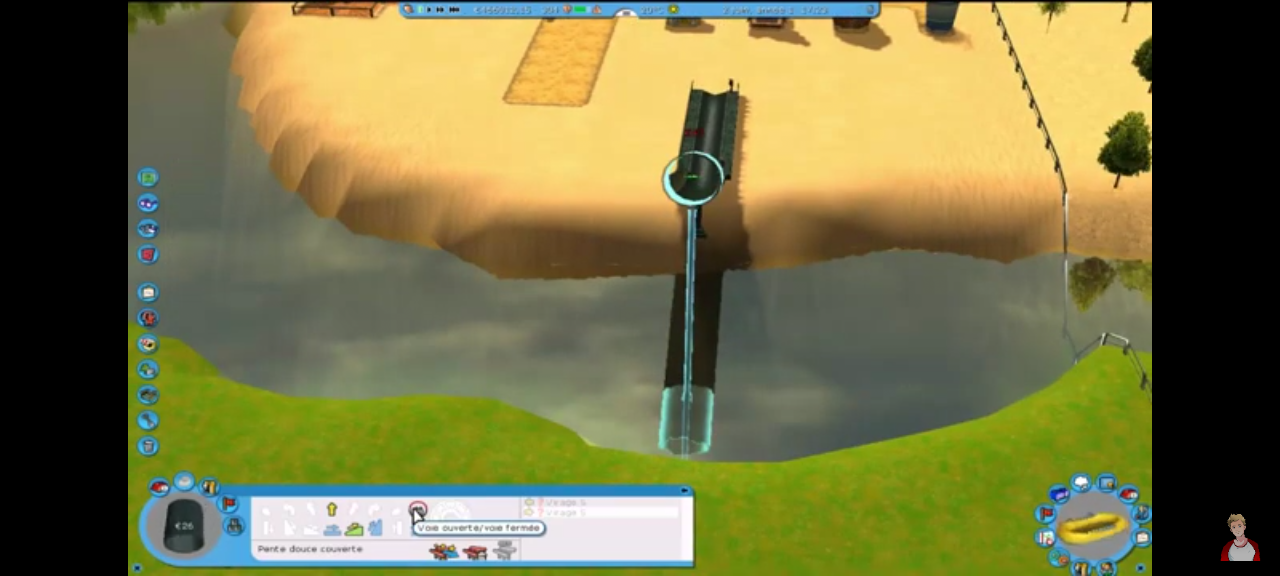 jeu pc roller coaster tycoon 3 delires aquatiques vendu en bon etat par blaspo