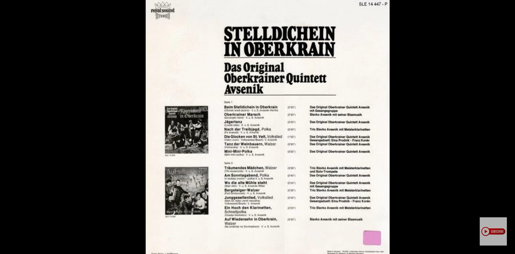 Cassette Audio Stelldichein in Oberkrain – Oberkrainer Quintett Avsenik – Musique Folklorique cassette audio