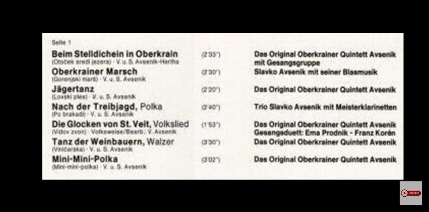 Cassette Audio Stelldichein in Oberkrain – Oberkrainer Quintett Avsenik – Musique Folklorique cassette audio